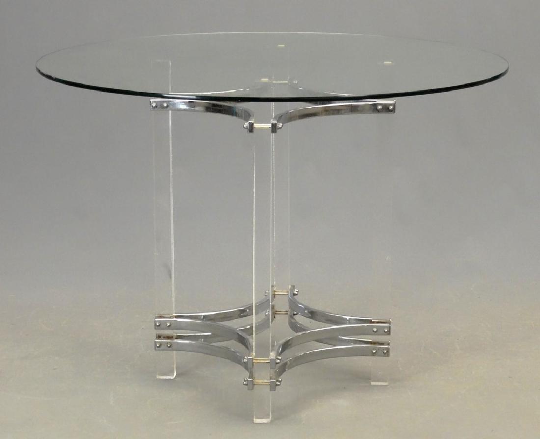 Lucite Glass Top Table (1 of 5)
