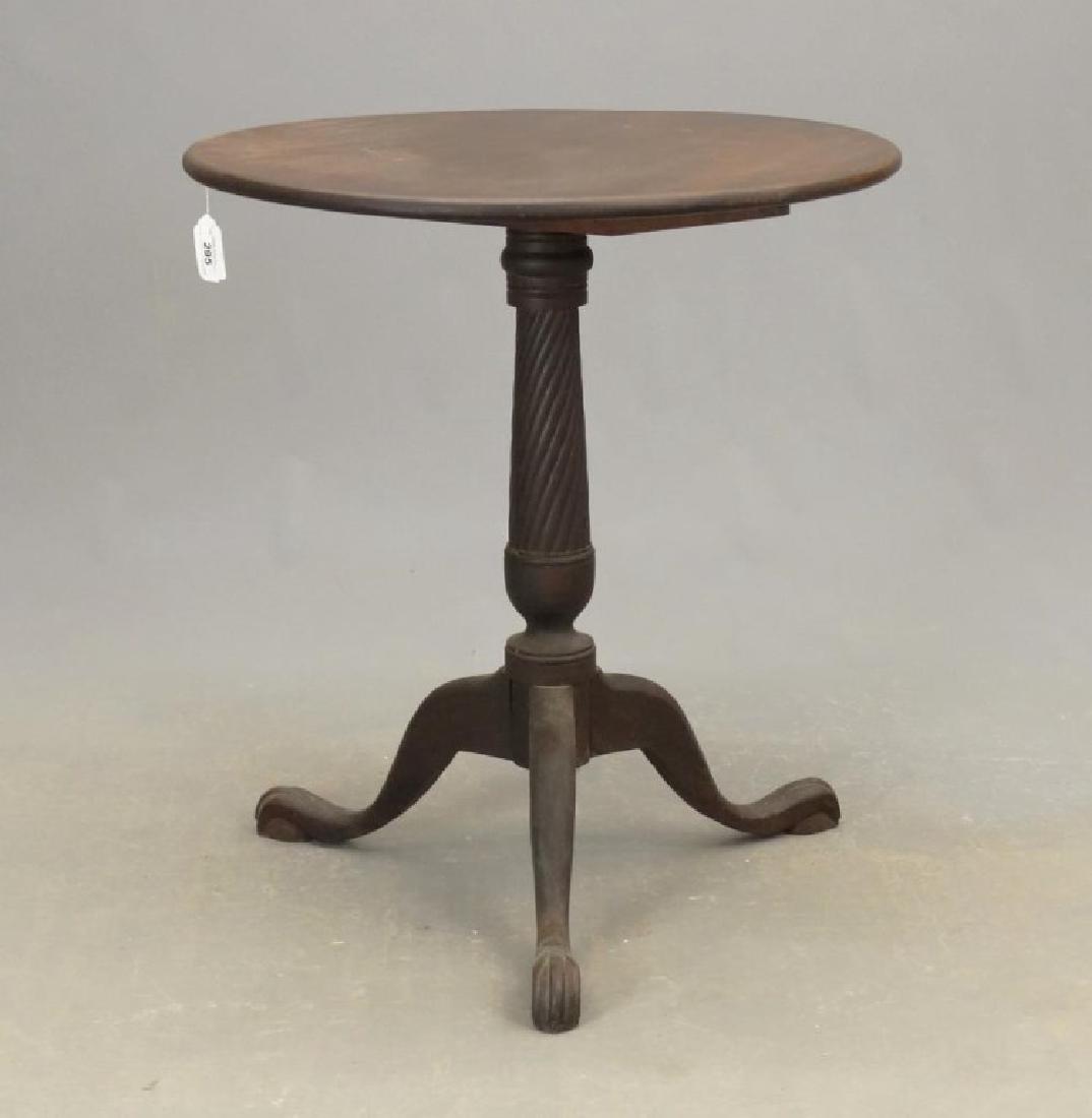 Tilt Top Table: C. 1900's tilt top table. Top 28" D., 32" Ht..