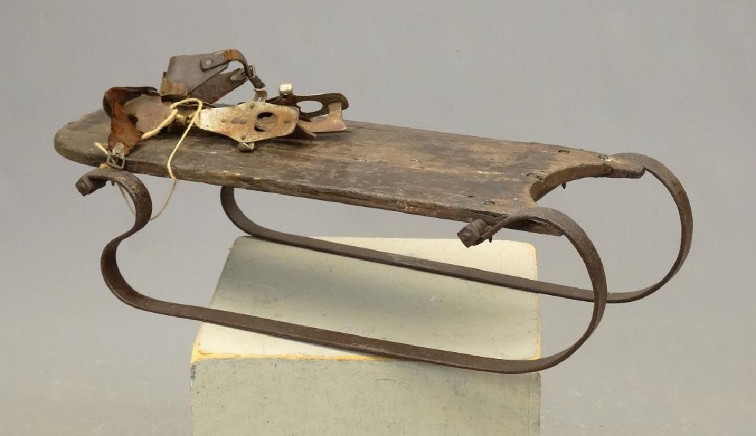 Early Primitive Runner Sled & Skates Lot (1 of 4)