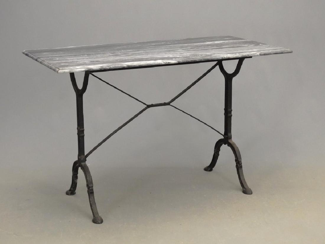Marble Top Iron Base Table (1 of 3)