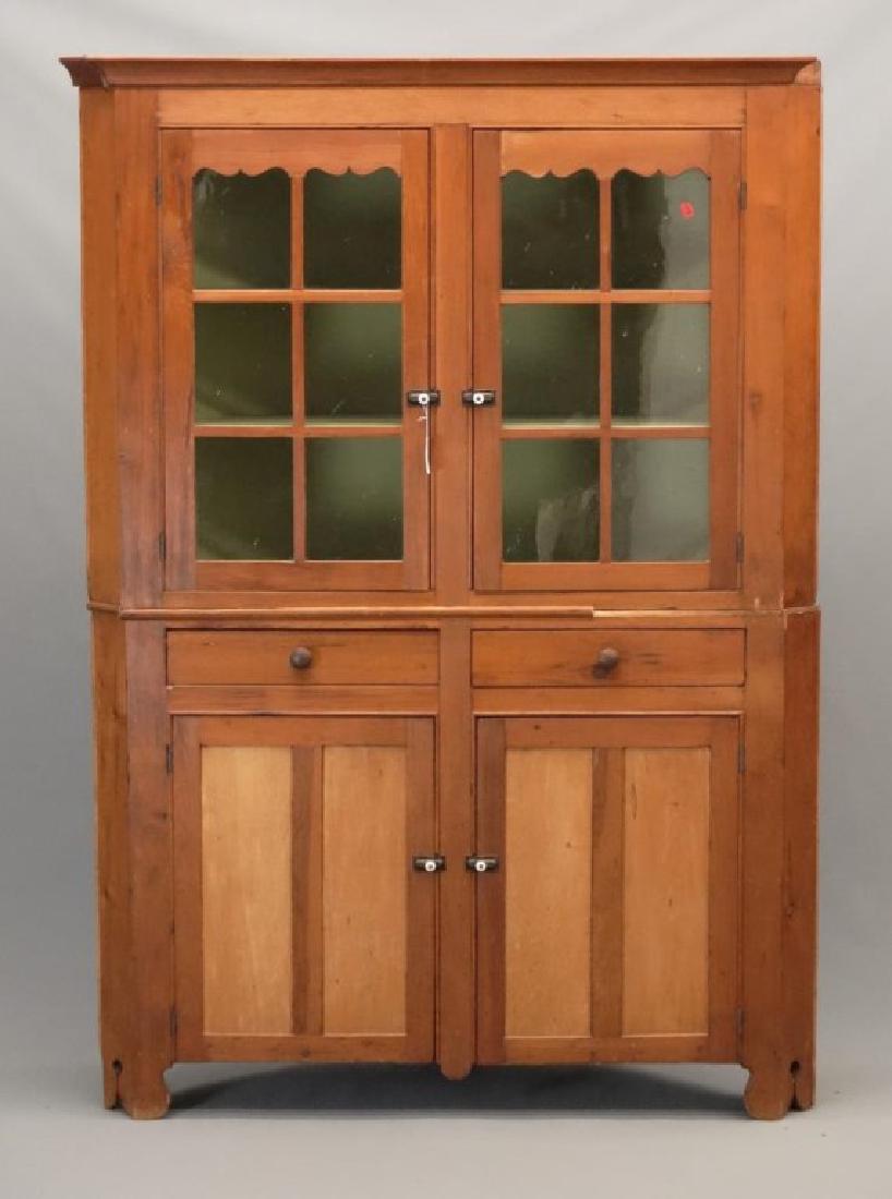 19th c. Two Part Corner Cupboard (1 of 13)