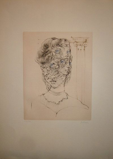 BELLMER HANS #8 untitled, 1970 64.00 x 50.00 cm ori: BELLMER HANS #8 untitled, 1970 64.00 x 50.00 cm original coloured etching on Arches paper signed and numbered on 150 exemplaries with a pencil by the artist size image = 25 x 30 cm etching in two colo