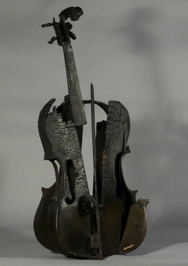 ARMAN Fernandez #120 (1928-2005) Violon Brulé Scul