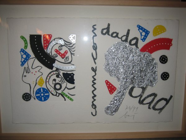 Enrico BAJ "l'art nucléaire", Silkscreen and collag