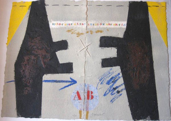 James COIGNARD "Dyptique": James COIGNARD "Dyptique" , 2007 carborundum engraving (very good technical quality for etching, with relief)signed and numbered on 40 exemplaries in pencil by the artist, 58 x 78 cm