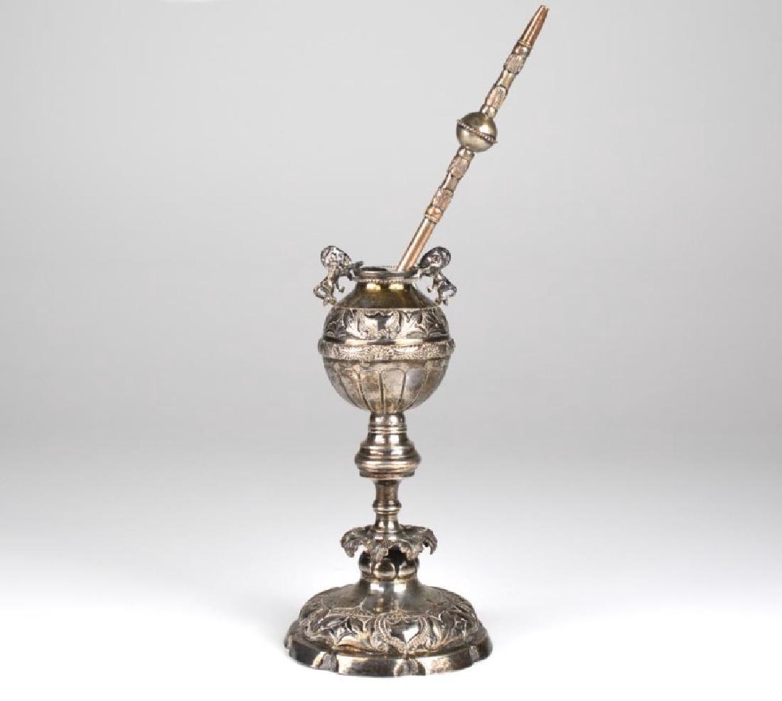 SOUTH AMERICAN SILVER MATE STRAW AND CUP (1 of 8)