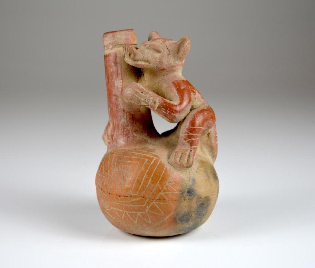 REDWARE POTTERY FIGURAL VESSEL (1 of 5)