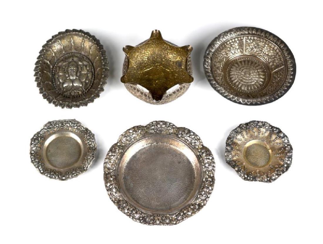 SIX SOUTH EAST ASIAN AND INDIAN SILVER TRAYS (1 of 7)