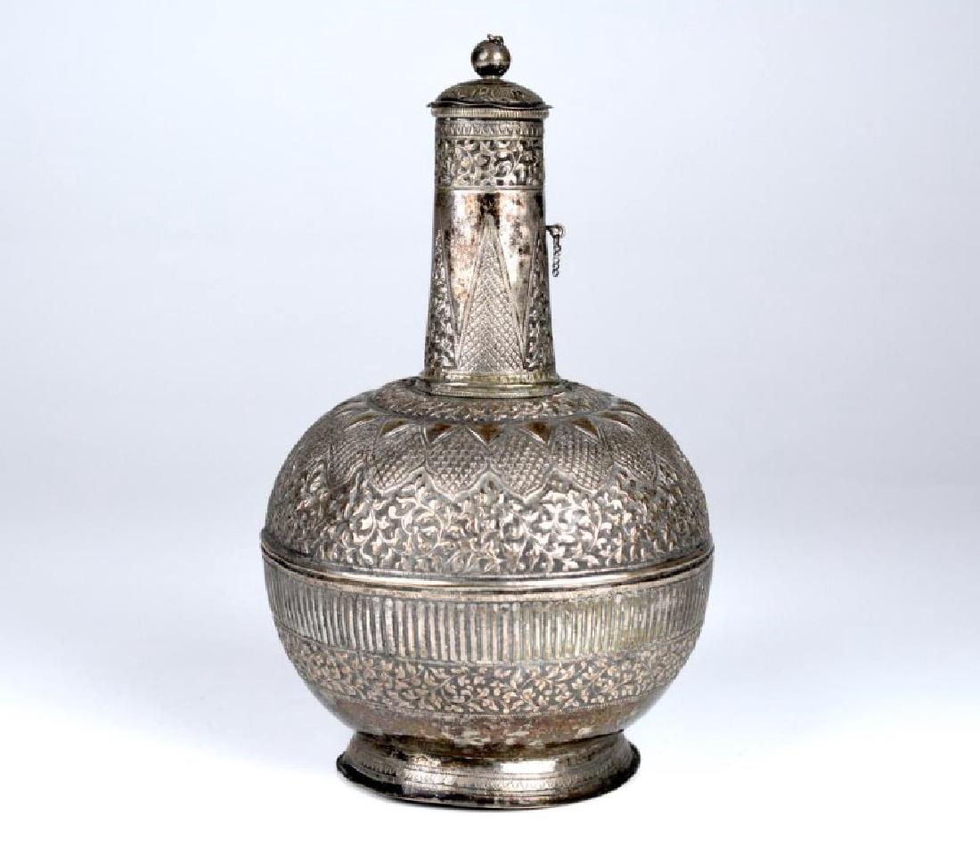 SOUTH EAST ASIAN SILVER ROSEWATER BOTTLE (1 of 10)
