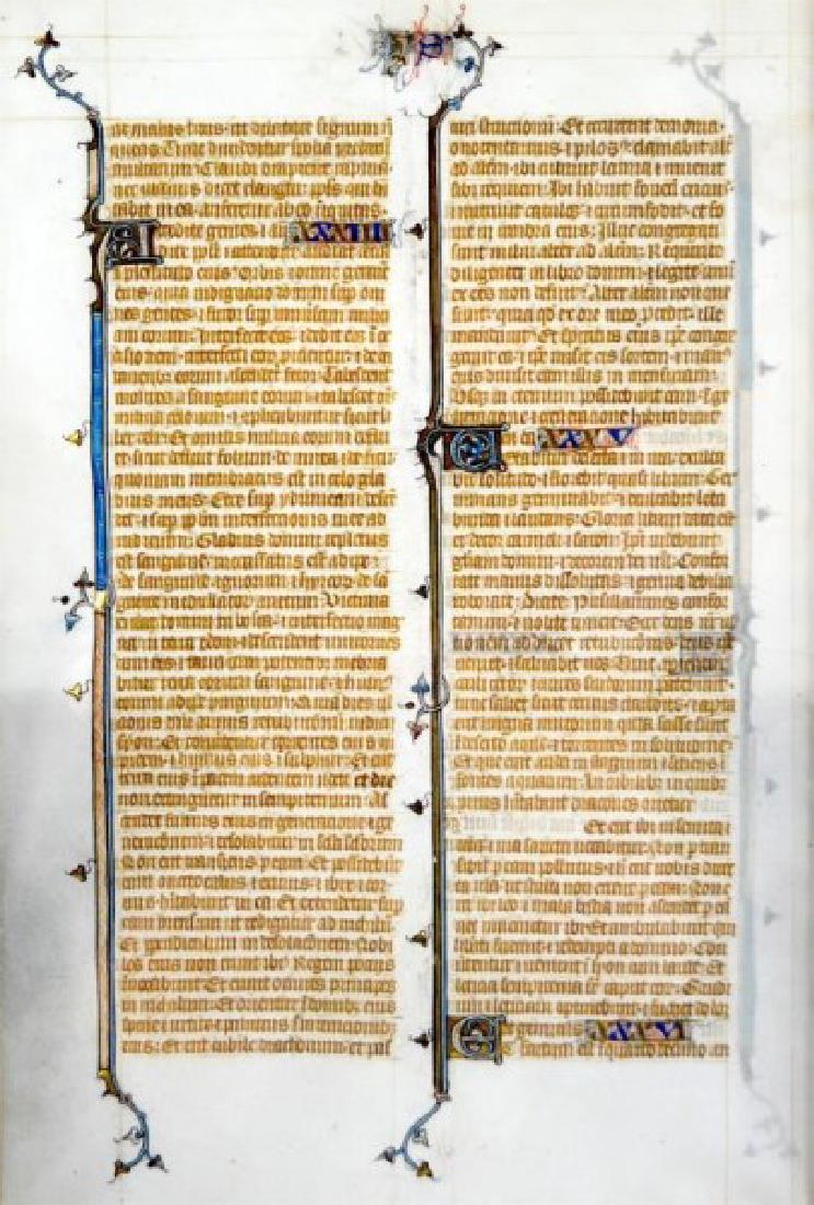13th CENTURY FRENCH BIBLE LEAF (1 of 4)