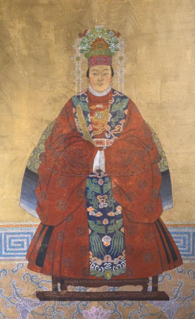 PAIR OF KOREAN ANCESTOR PORTRAIT PAINTINGS (1 of 11)