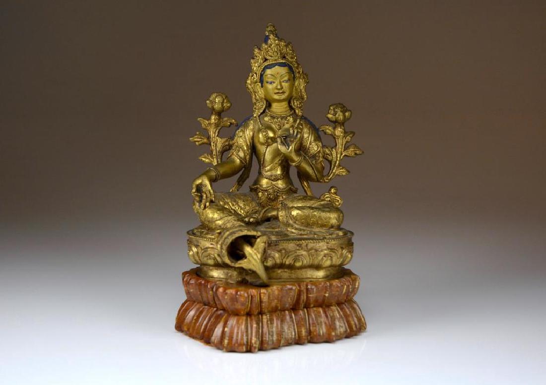 TIBETAN GILT BRONZE TARA (1 of 5)