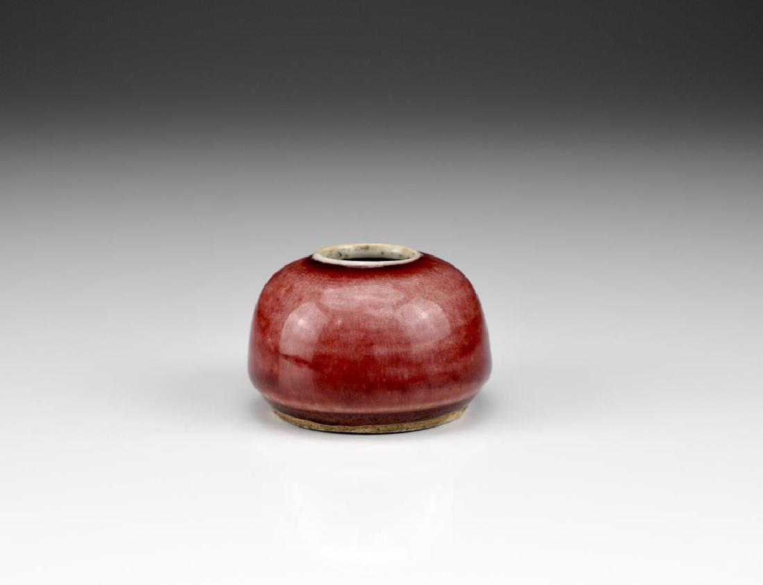 PEACHBLOOM-GLAZED BEEHIVE PORCELAIN WATERPOT (1 of 5)