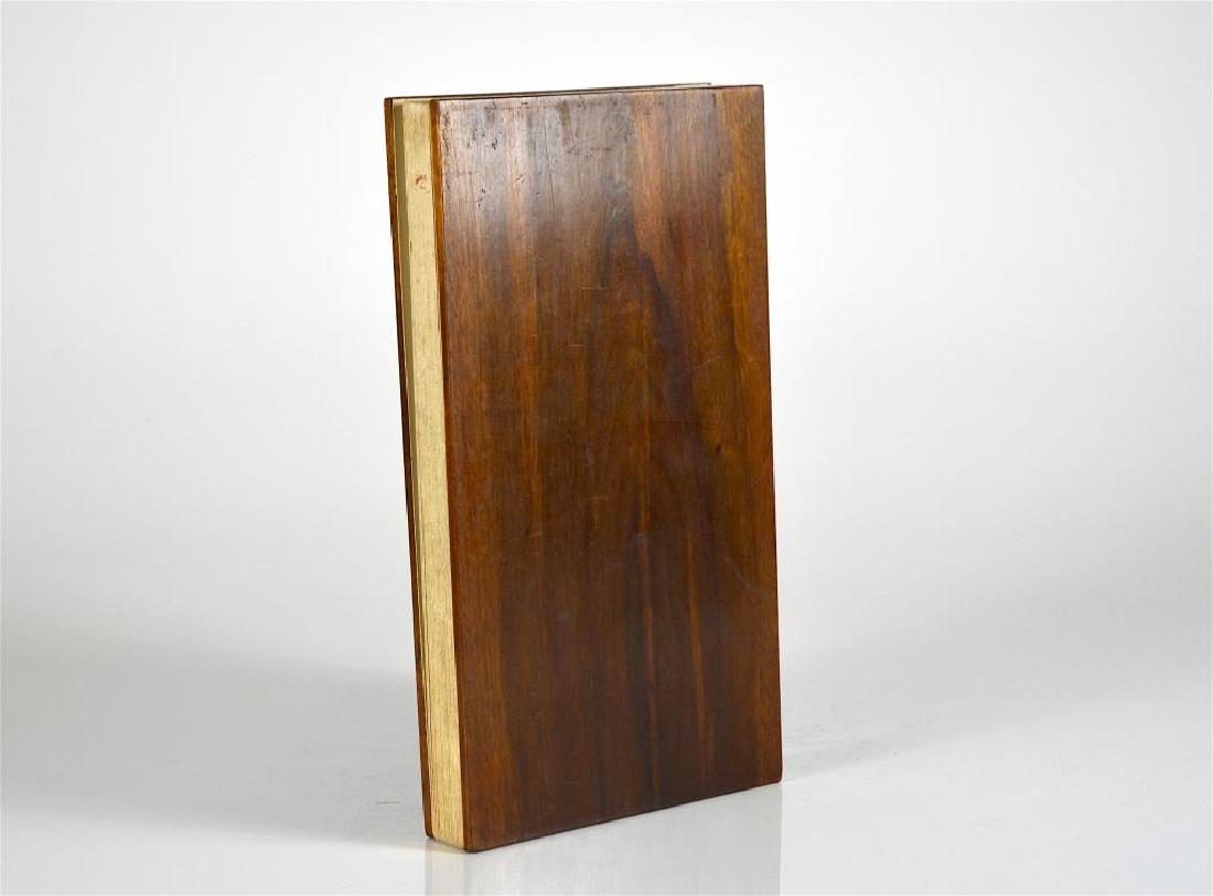 STONE RUBBING ALBUM OF HAN 'LU JUN BEI' STELE: 鲁俊碑 Very fine huali wood board accordion album with 57 pages of ink rubbing Size: 34 x 19cm (13 1/2 x 7 1/2 in) Multiple seals throughout