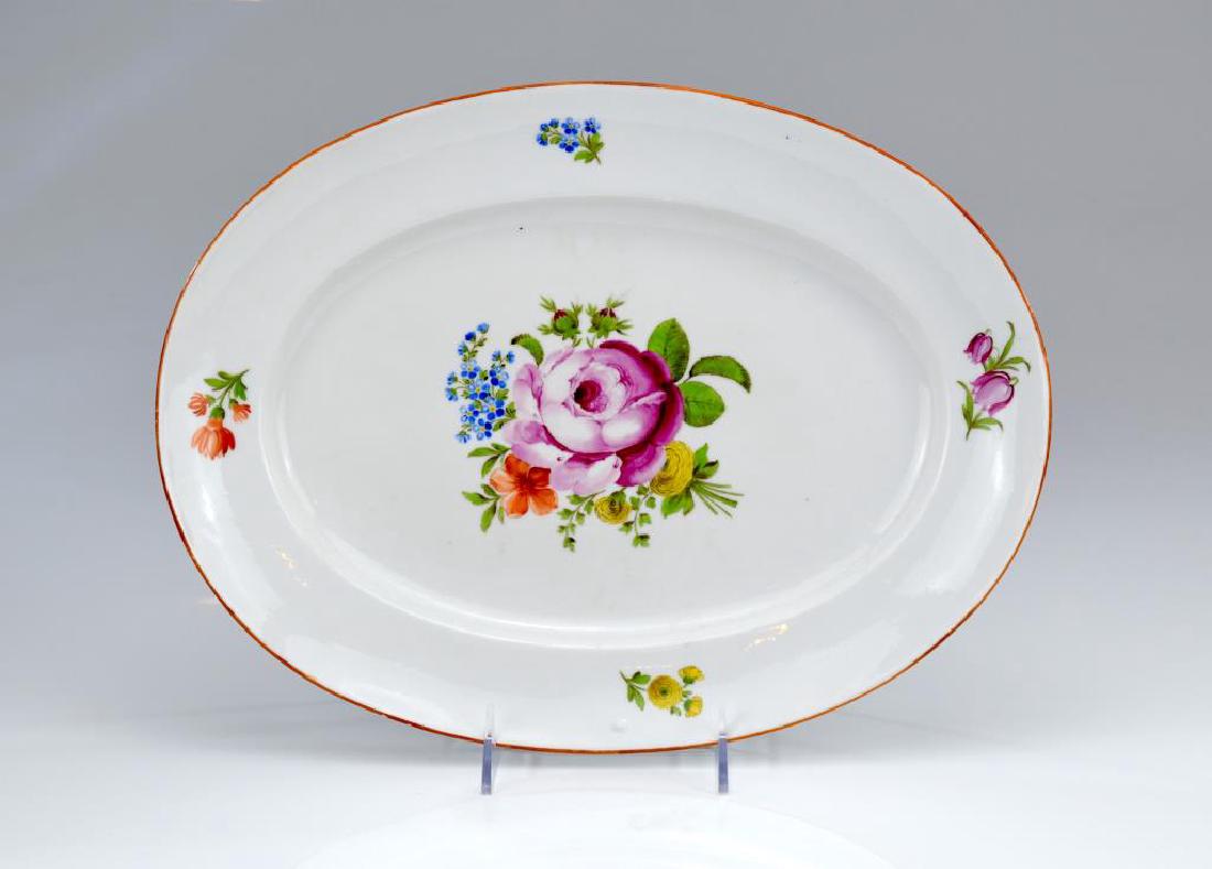 Continental18th/19th C oval porcelain tray (1 of 4)