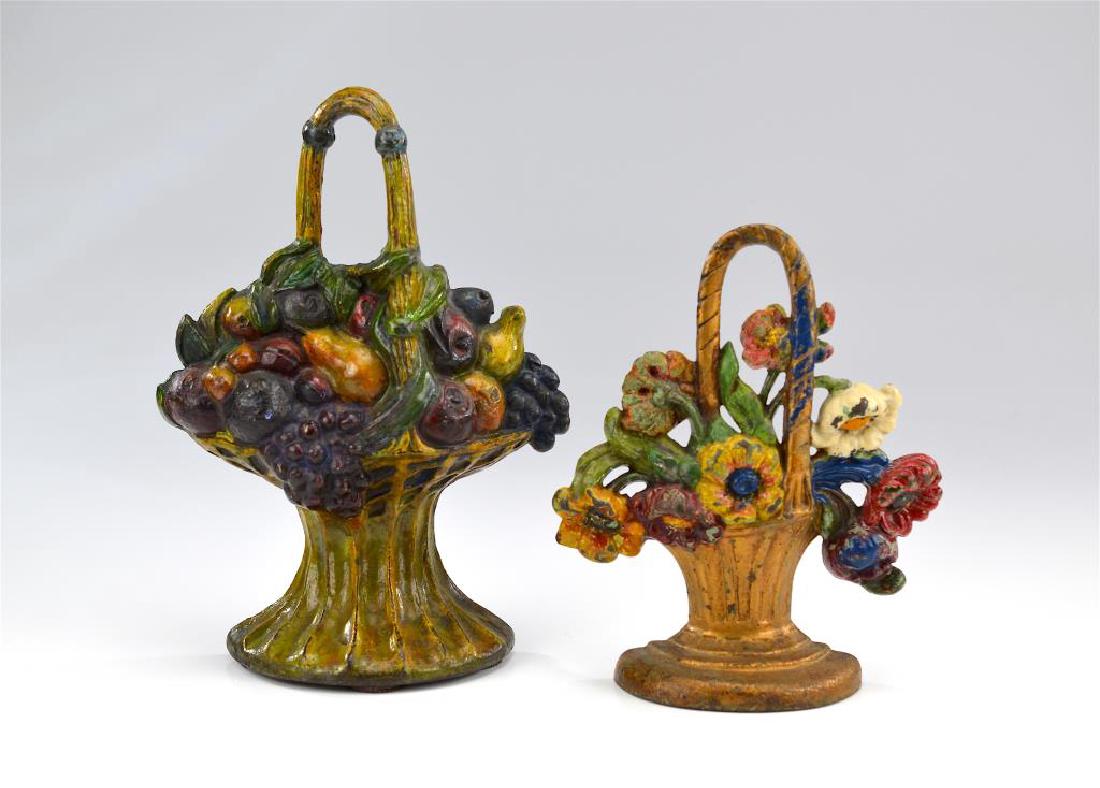 Two antique painted cast iron doorstops (1 of 2)