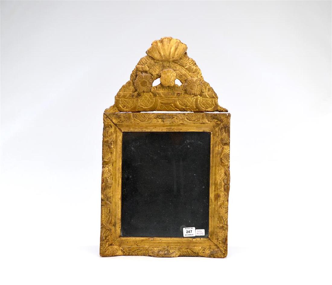 18th C French carved giltwood frame mirror (1 of 1)