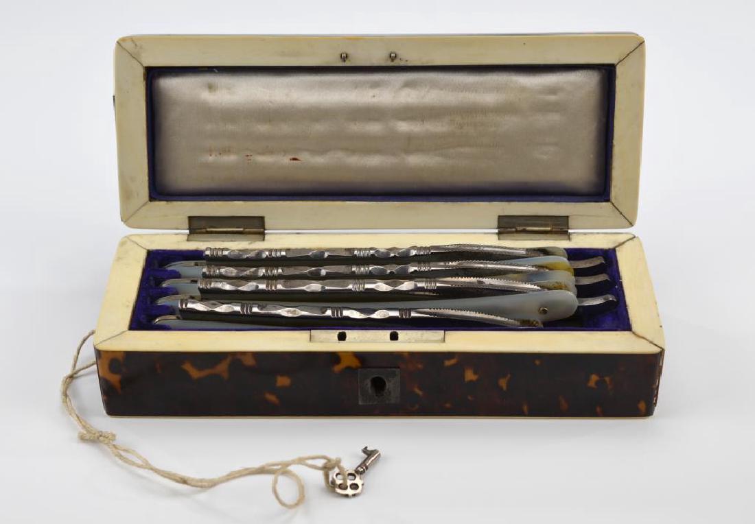 Cased Mappin & Webb four day straight razor set (1 of 3)
