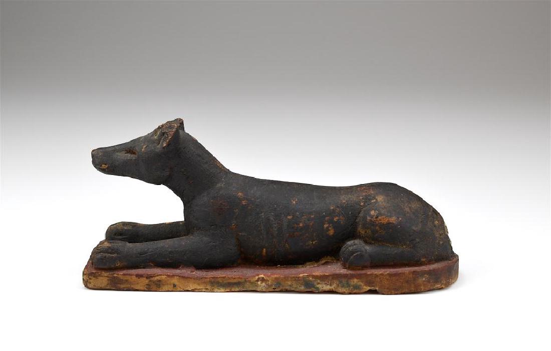 EGYPTIAN WOOD ANUBIS FIGURE (1 of 8)