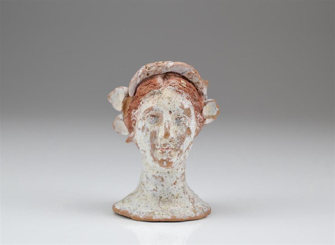 SOUTH ITALIAN TERRACOTTA POTTERY VOTIVE HEAD (1 of 11)