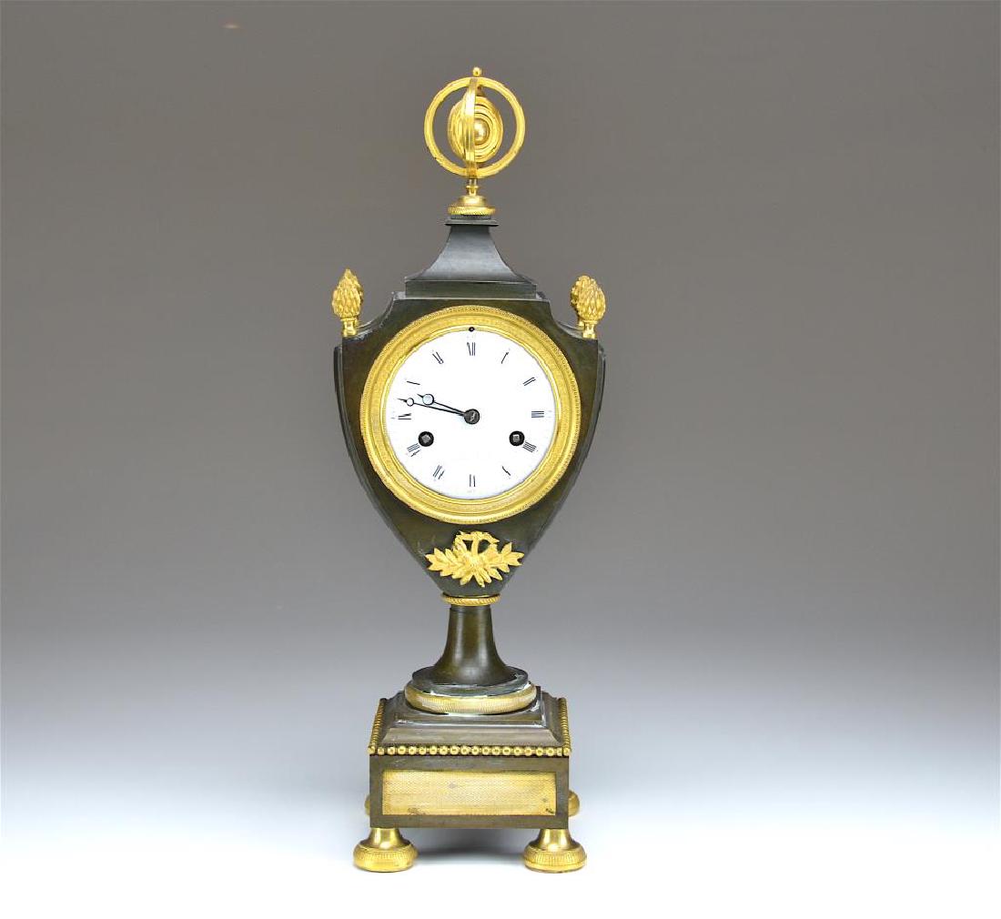 FRENCH EMPIRE BRONZE MANTLE CLOCK (1 of 1)
