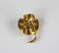 18k yellow gold and ruby floral brooch - 2