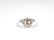 18k white gold diamond solitaire cluster ring