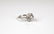18k white gold diamond solitaire cluster ring - 2
