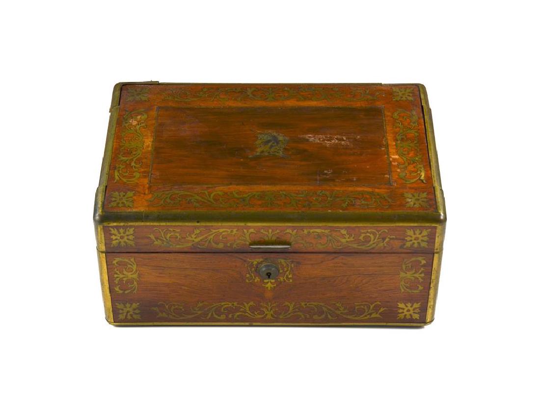 Antique English rosewood document box (1 of 6)