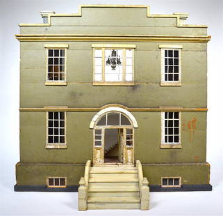 Doll's house, Neo-Classical Adam Style, - English School, (19th century) as  art print or hand painted oil.