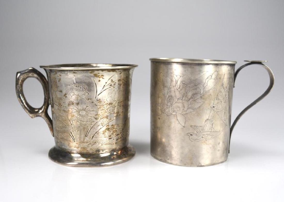 TWO CHINESE EXPORT SILVER MUGS (1 of 6)