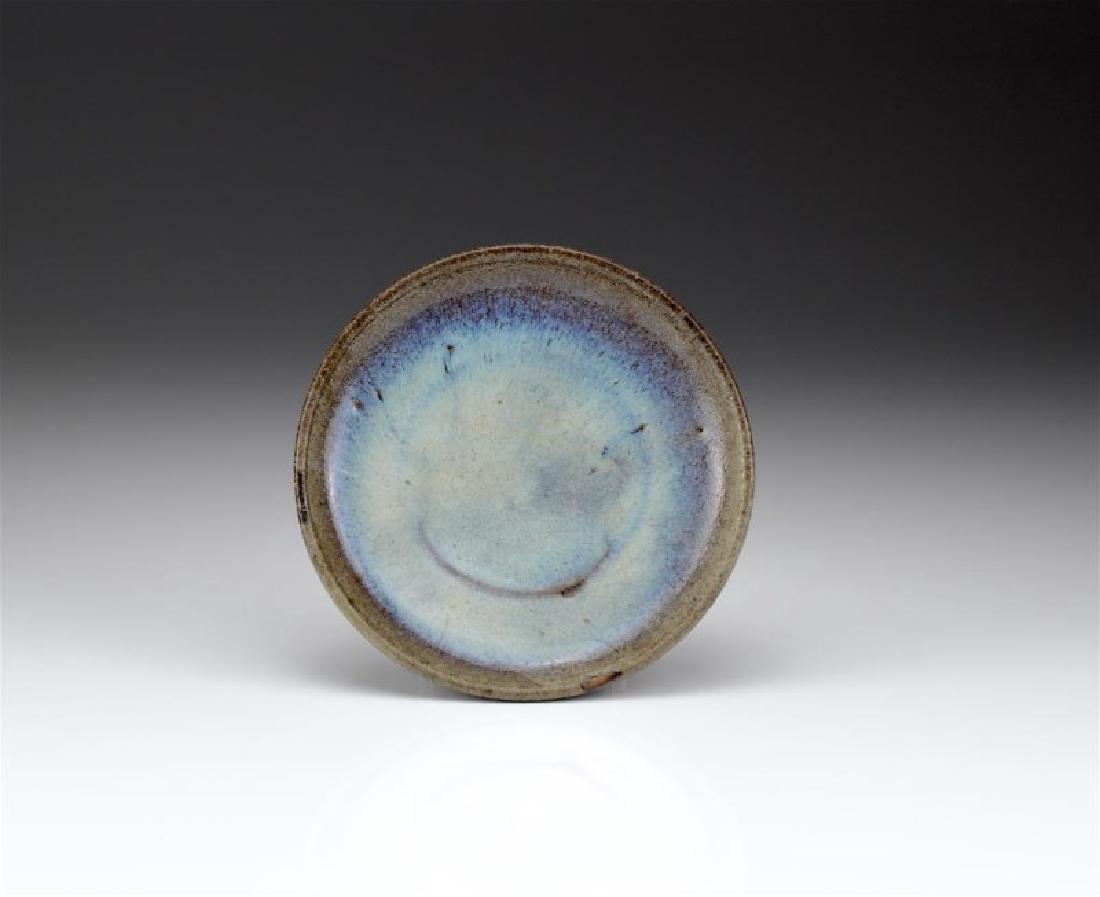 CHINESE JUN WARE POTTERY SHALLOW DISH (1 of 6)