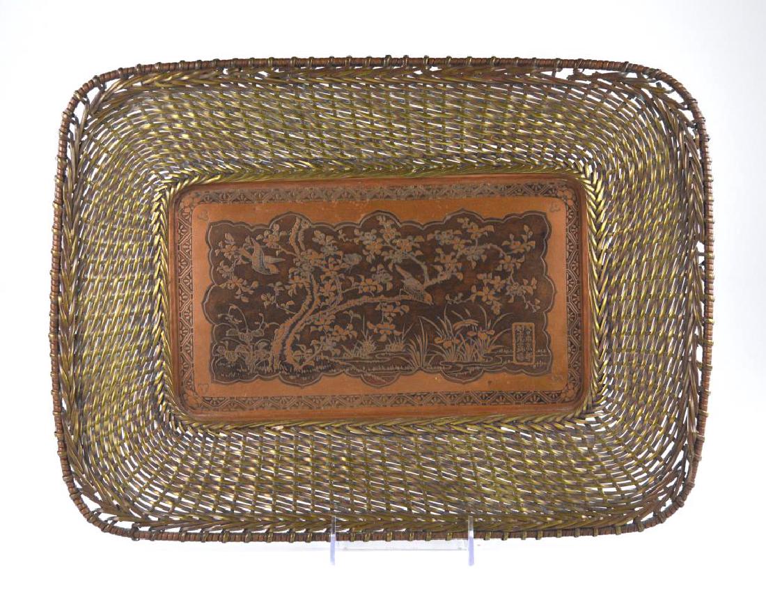 JAPANESE RECTANGULAR COPPER DISPLAY DISH (1 of 5)
