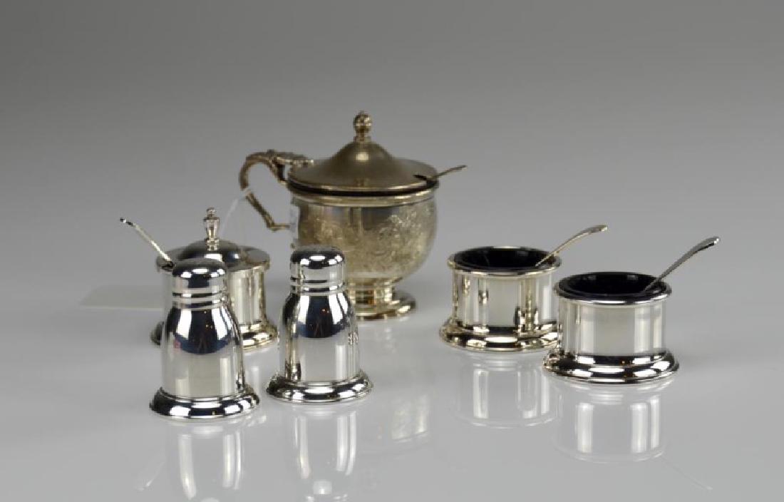 Birks silver condiment set w/ another mustard pot (1 of 1)
