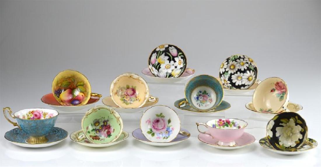Assorted English cups and saucers (1 of 3)