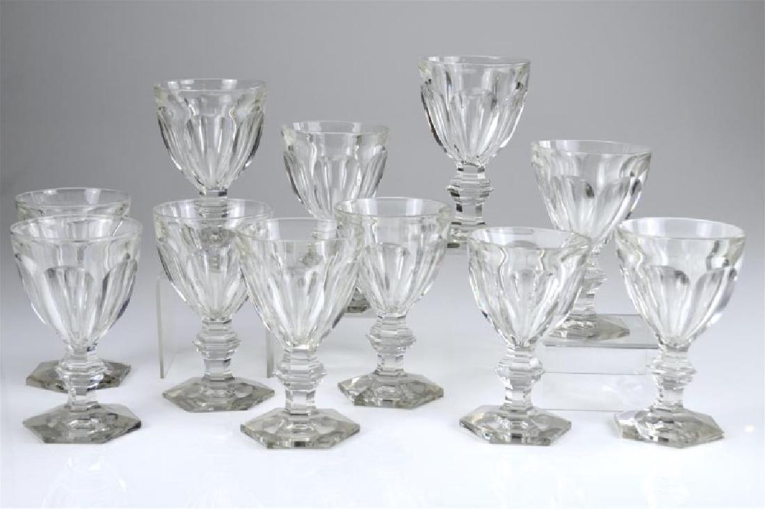 Eleven 19th C cut glass water goblets (1 of 3)