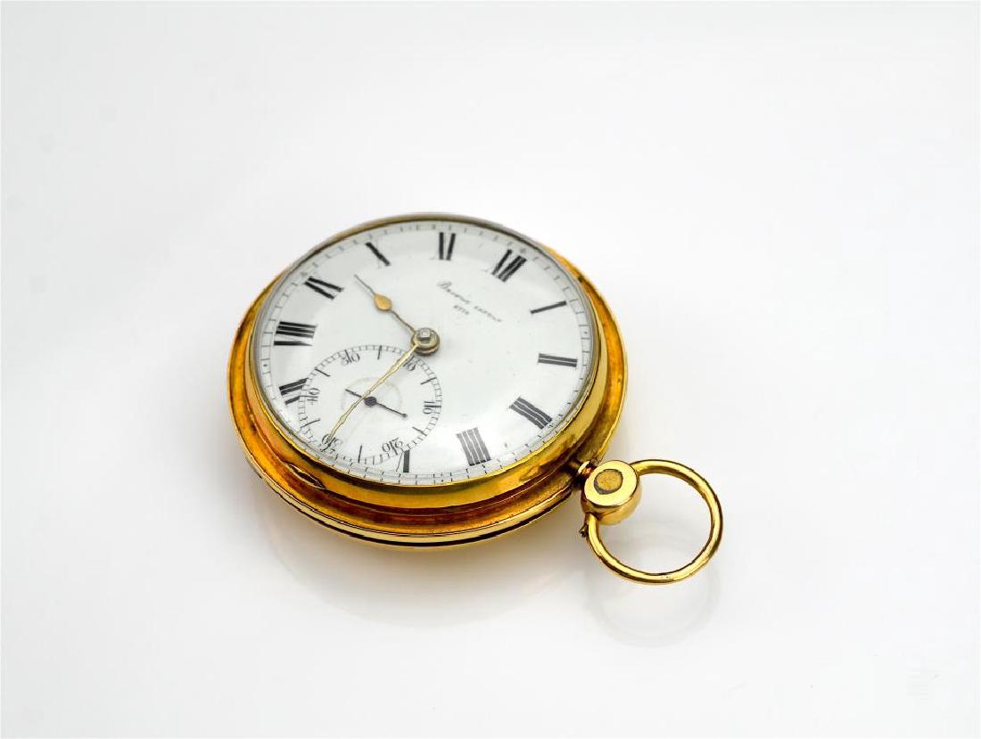 English 18k yellow gold men's pocket watch (1 of 5)
