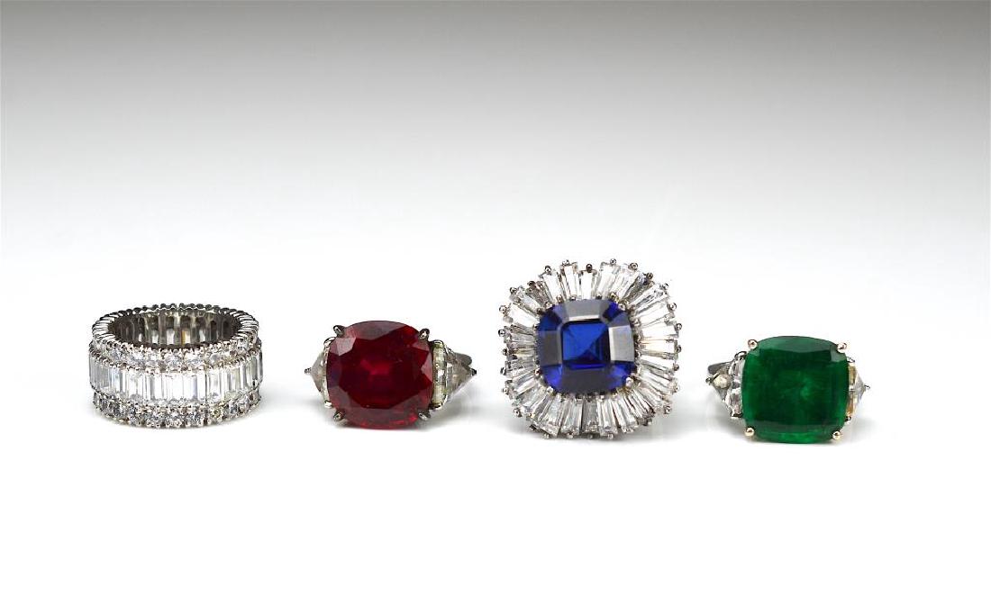 Four faux gemstone rings (1 of 2)