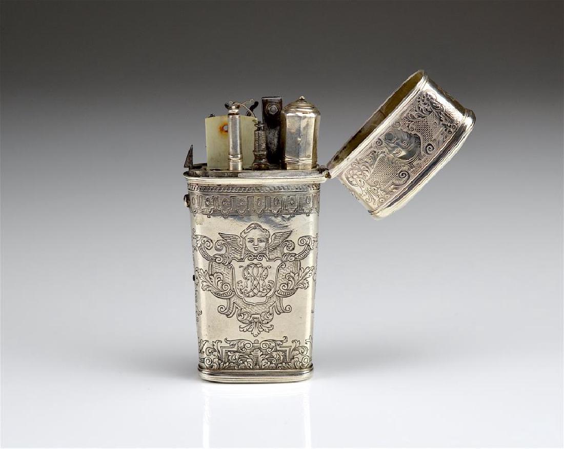 18th C silver etui case (1 of 4)