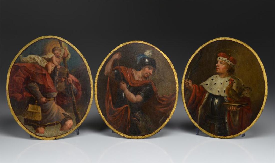 Three 19th C painted panels (1 of 8)