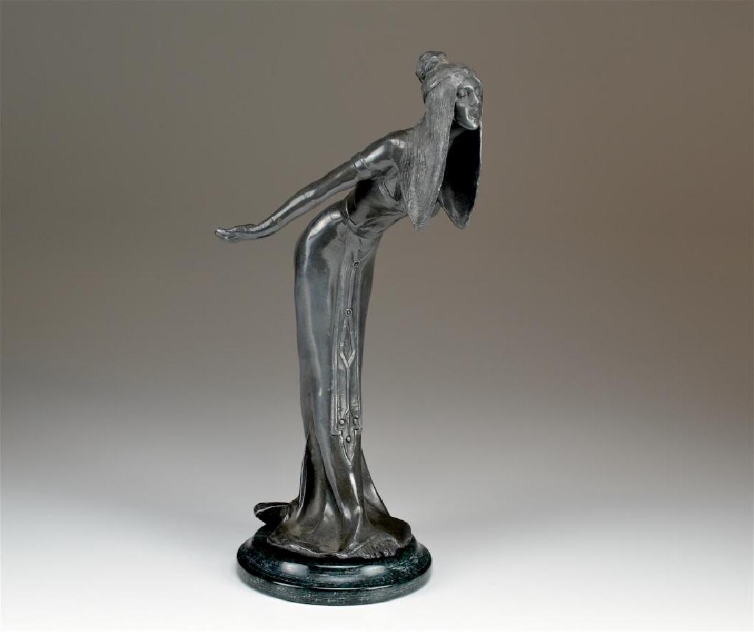 Art Nouveau pewter figure (1 of 5)