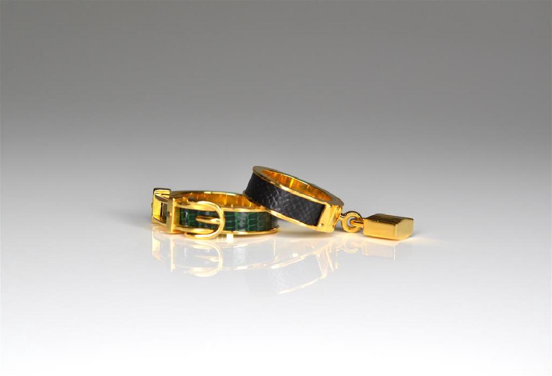 TWO HERMES GILT LOOPS (1 of 3)