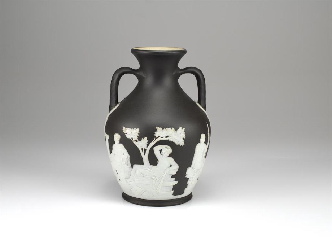 Wedgwood black basalt Jasperware amphora vase (1 of 1)