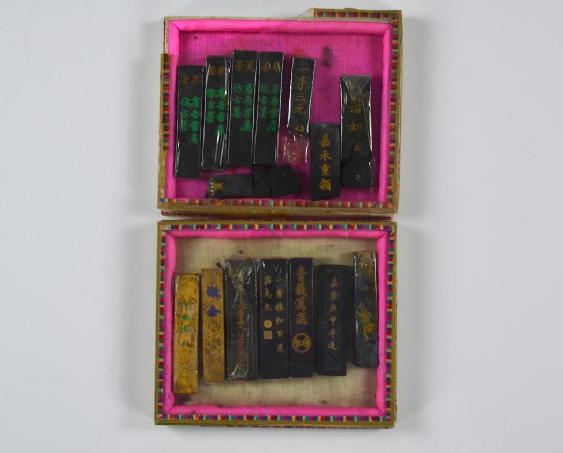 TWO CASES OF OLD CHINESE HUIZHOU INK STICKS (1 of 5)