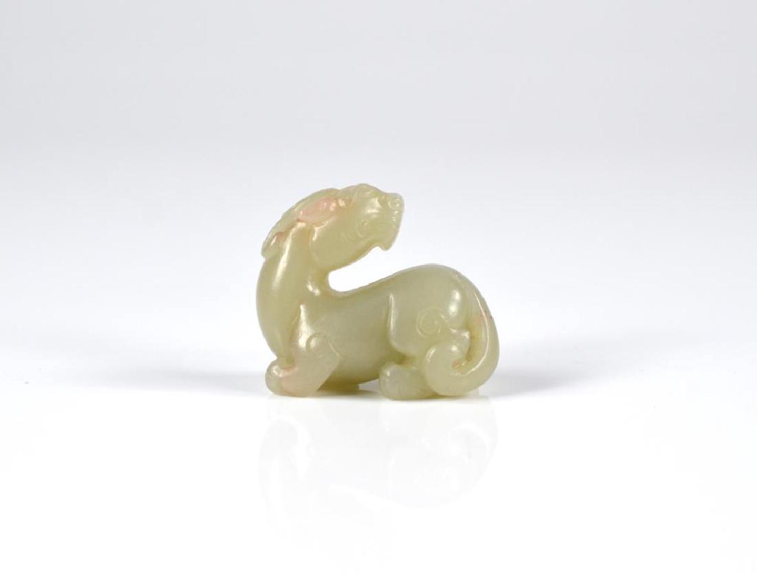 CHINESE CARVED CELADON JADE BIXIE BEAST (1 of 6)