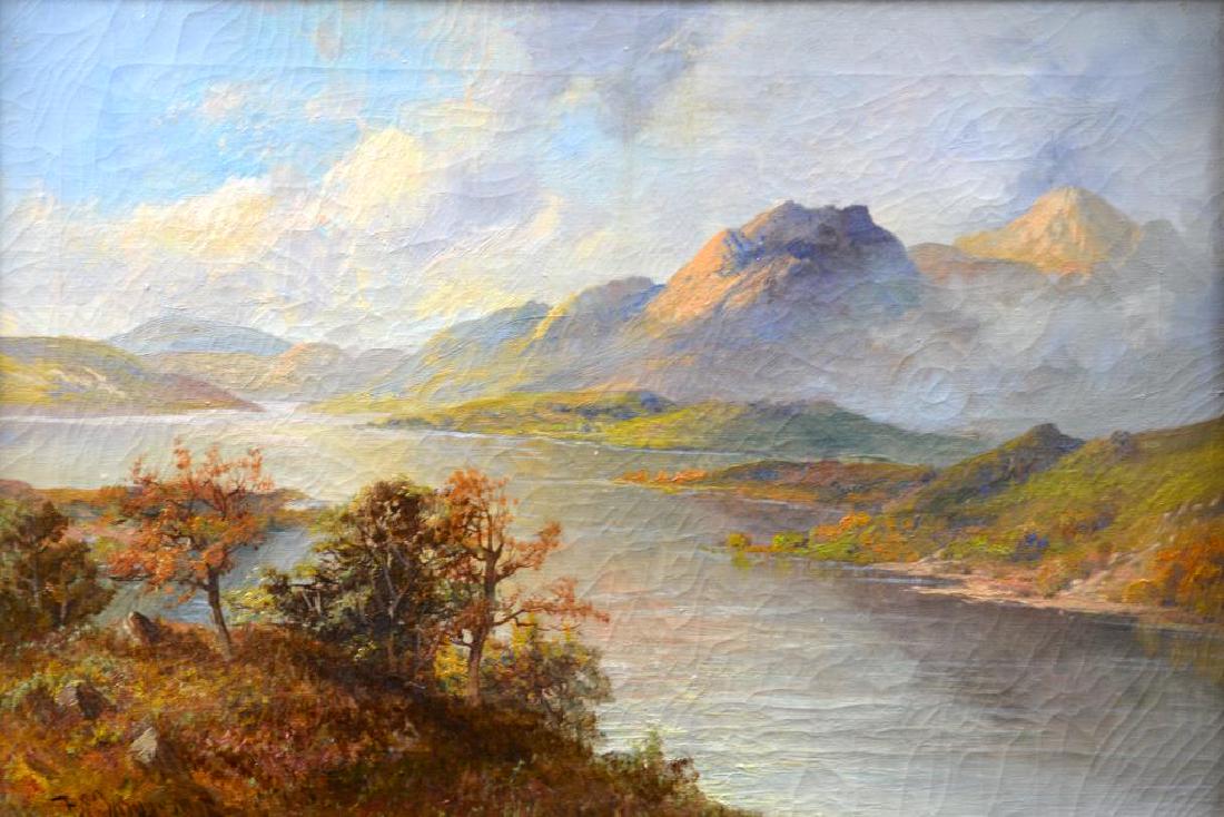 FRANCIS E. JAMIESON (British, 1895â€“1950): Loch Katrine Oil on canvas Signed lower left Size: 16 x 24 in.