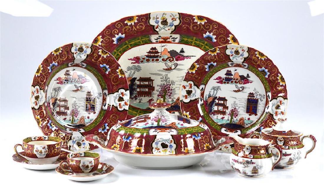 Mason's ironstone dinner service for eight, 56 pc. (1 of 2)