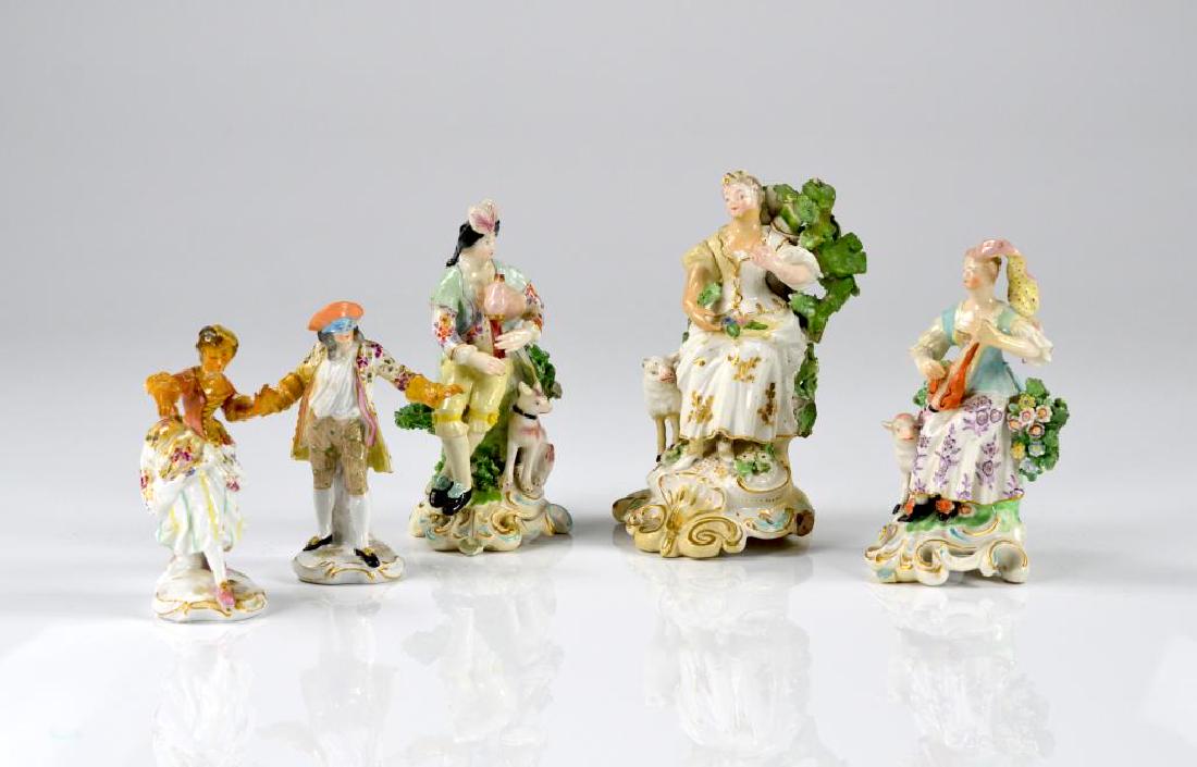 Five various 19th C. porcelain figures (1 of 3)