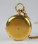 American 18k yellow gold pocket watch and chain - 3