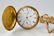 American 18k yellow gold pocket watch and chain - 4